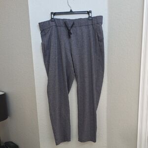Lululemon On The Fly Pant 28" Heathered Gray Black Women’s